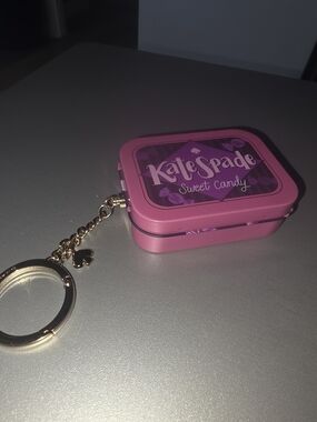 Kate Spade Sweet Candy Pink Tin Keychain